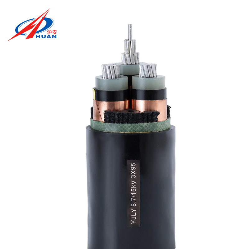 YJLV-8。7kV 鋁芯、交聯聚乙烯絕緣、PVC 護套電源線,僅供室內使用
